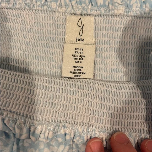 Joie Light Blue Floral teared dress kids 4T - Picture 2 of 3